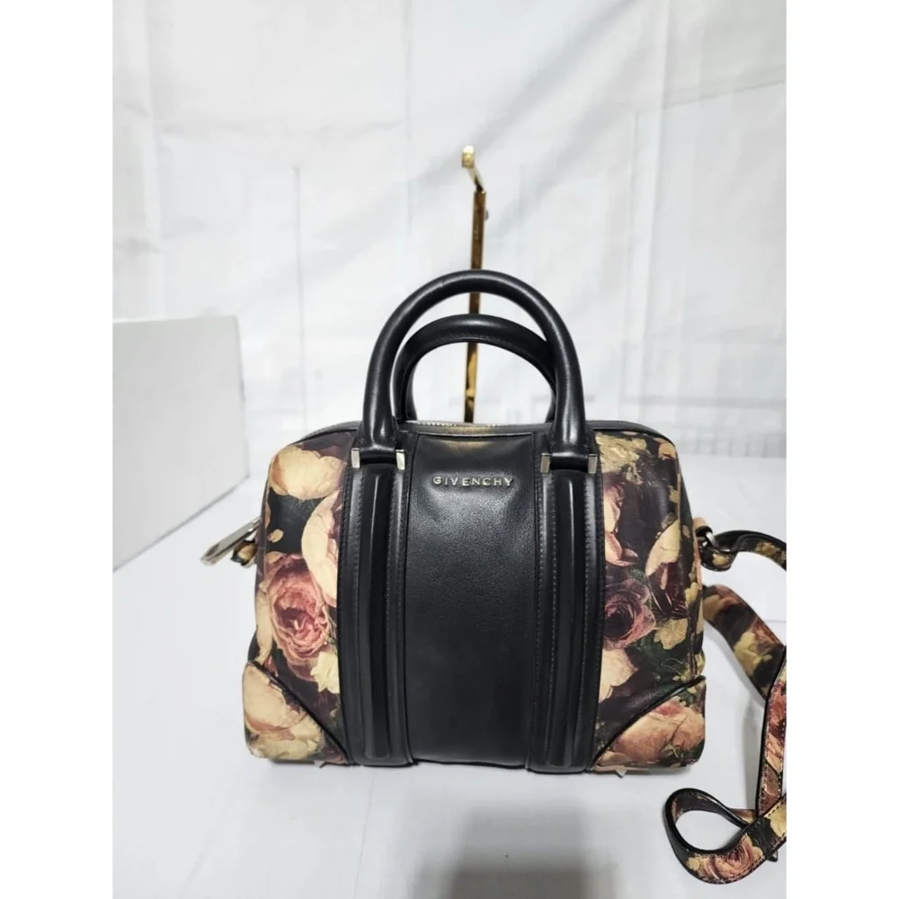 Authentic Givenchy Lucrezia Printed Leather Satchel Bag